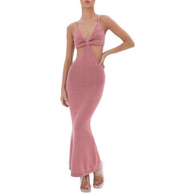 

Cult Gaia Womens Serita Розовое длинное макси-платье без рукавов с вырезами  BHFO 5254, Jaipur