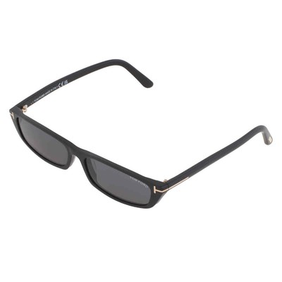 Pre-owned Tom Ford Alejandro Smoke Rectangular Unisex Sunglasses Ft1058 01a 59 In Gray