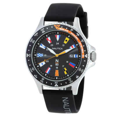 Мужские кварцевые часы Nautica Cocoa Beach с черным циферблатом NAPCBA130