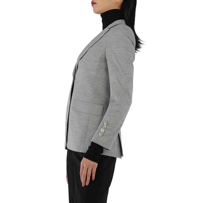 Pre-owned Burberry Grey Taupe Melange Technical Wool Jersey Blazer In Multicolor