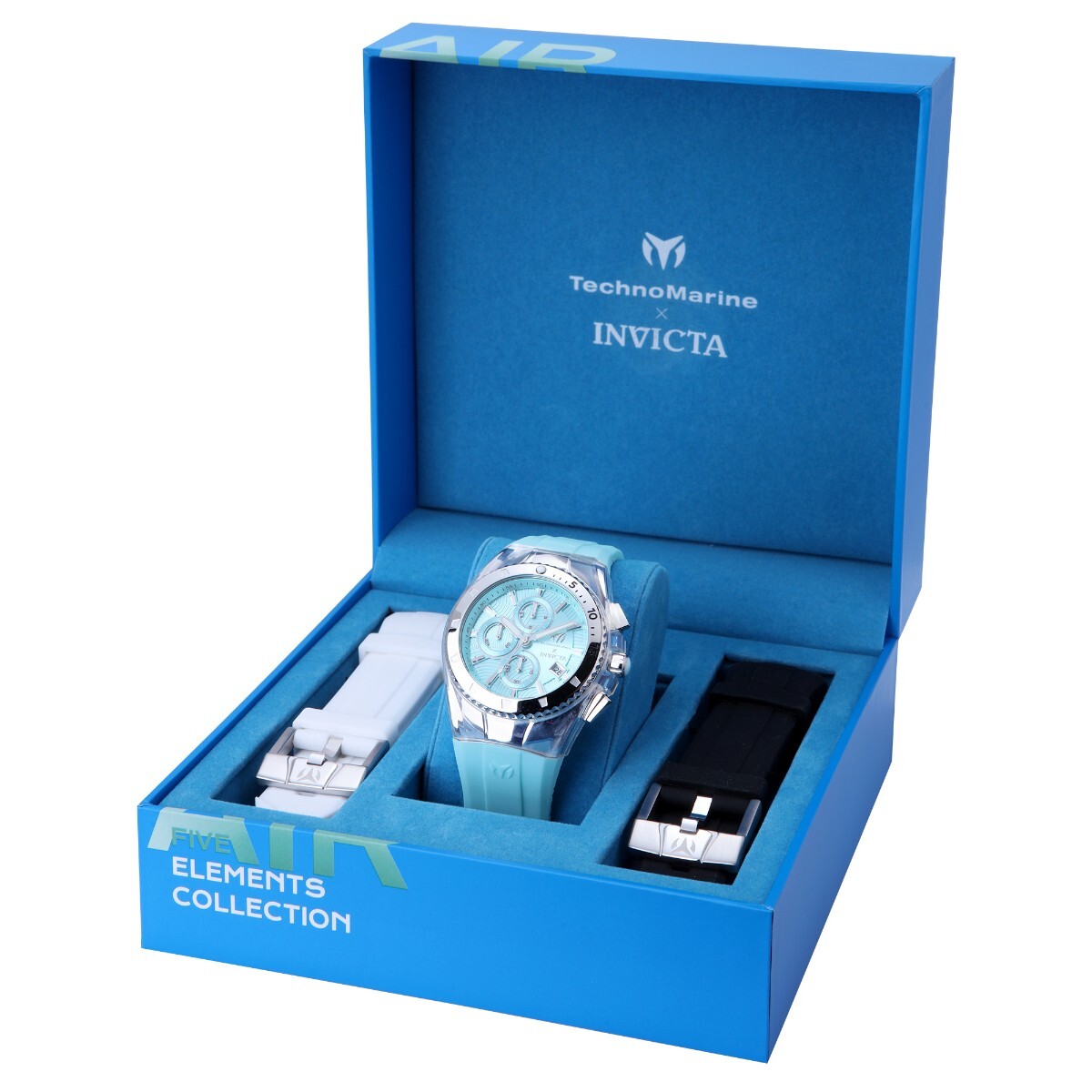 Pre-owned Invicta Technomarine X  Five Elements Air Men's Watch With 3 Interchangeable