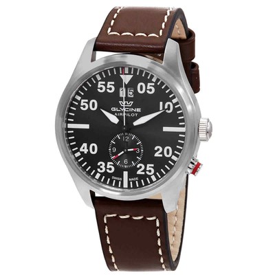 Мужские часы Glycine Airpilot с двойным хронографом и серым кварцевым циферблатом GL0366