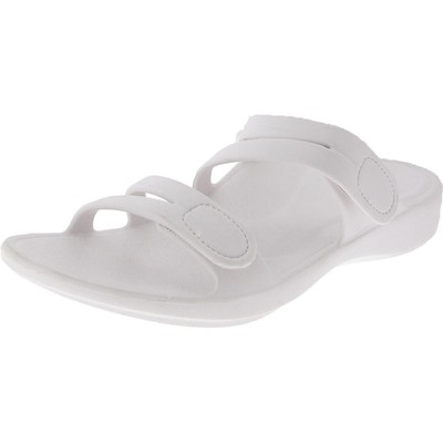Style & Co. Womens JESSAA White Slide Sandals Shoes 9 Medium (B,M) BHFO 3173