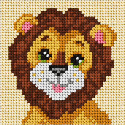 Orchidea Needlepoint Kit: My First Embroidery: Mini: Lion