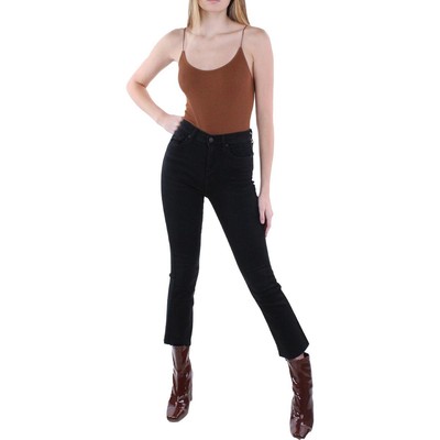 

7 for All Mankind Женские расклешенные джинсы темного цвета с высокой талией и необработанным краем, Nice ash, 7U369216
