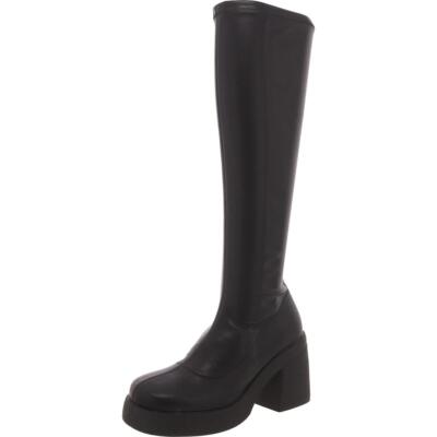 Steve Madden Womens Faux Leather Pull On Mid-Calf Boots Shoes BHFO 3181