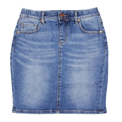 Джинсы Jag Женские Valentina Blue Denim с высокой посадкой, выцветшая джинсовая юбка 8 BHFO 2353