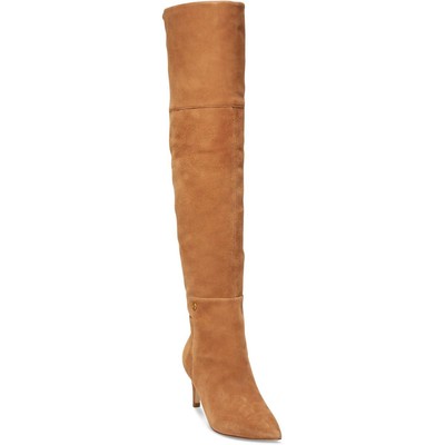 Женские сапоги выше колена Cole Haan от Vandam Tan среднего размера (B,M) BHFO 1497