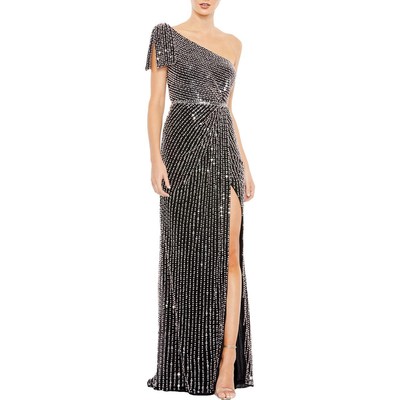 Женское официальное вечернее платье Mac Duggal с украшением на одно плечо, BHFO 4321