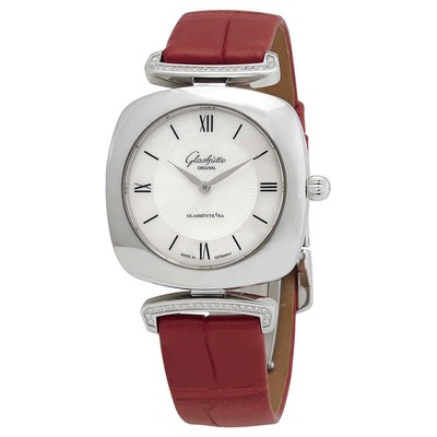 Glashutte Pavonina Кварцевые женские часы с серебряным циферблатом 103-02-05-12-30