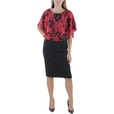 Женское черное драповое миди-платье для коктейлей и вечеринок Connected Apparel 4 BHFO 4137