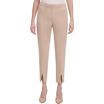 

Calvin Klein Женские светло-коричневые узкие брюки до щиколотки в деловом стиле  BHFO 0677, Latte