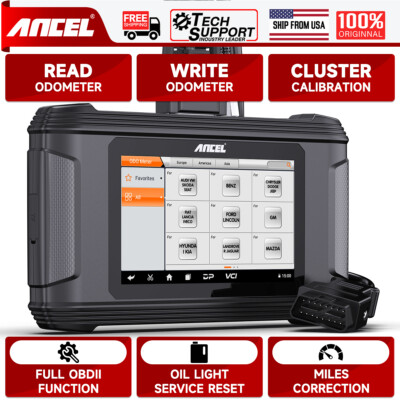 ANCEL DM500 Car OBD2 Scanner Mileage Adjustment Odometer Correction Oil Reset