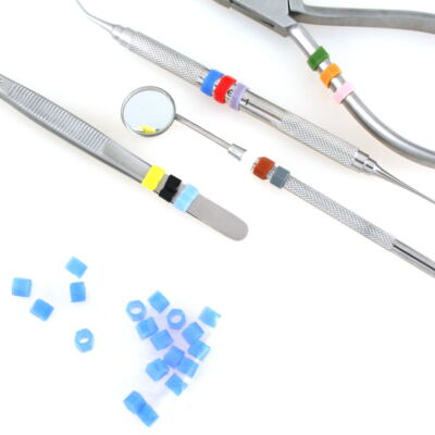 Dental Surgical Instruments Color Coding Bands Autoclavable 100-Pack Rings