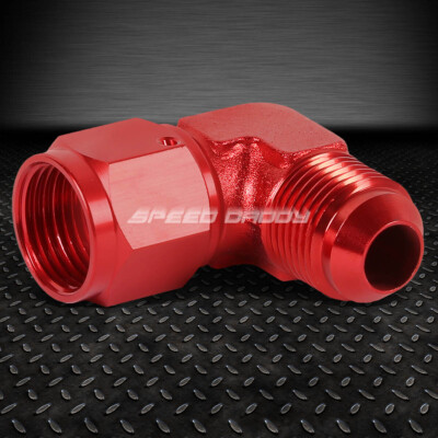 6AN AN-6 3/8 МУЖСКОЙ ЖЕНСКИЙ 90-ГРАДУСНЫЙ ШТУЦЕР ДЛЯ ПЕРЕГОРОДКИ С КРАСНОЙ АЛЮМИНИЕВОЙ ОТДЕЛКОЙ