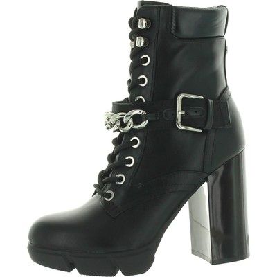 Nine West Womens Vilage 8 Черных армейских ботинок на шнуровке 6 средних (B, M) BHFO 8523