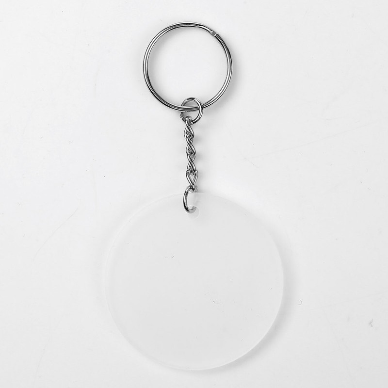 Free Clear Round Acrylic Keychain Svg