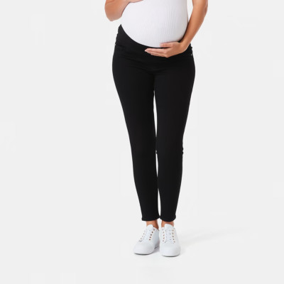 Ladies size 20 MATERNITY black denim jeans UNDER BELLY stretch  ANKO NEW 6764