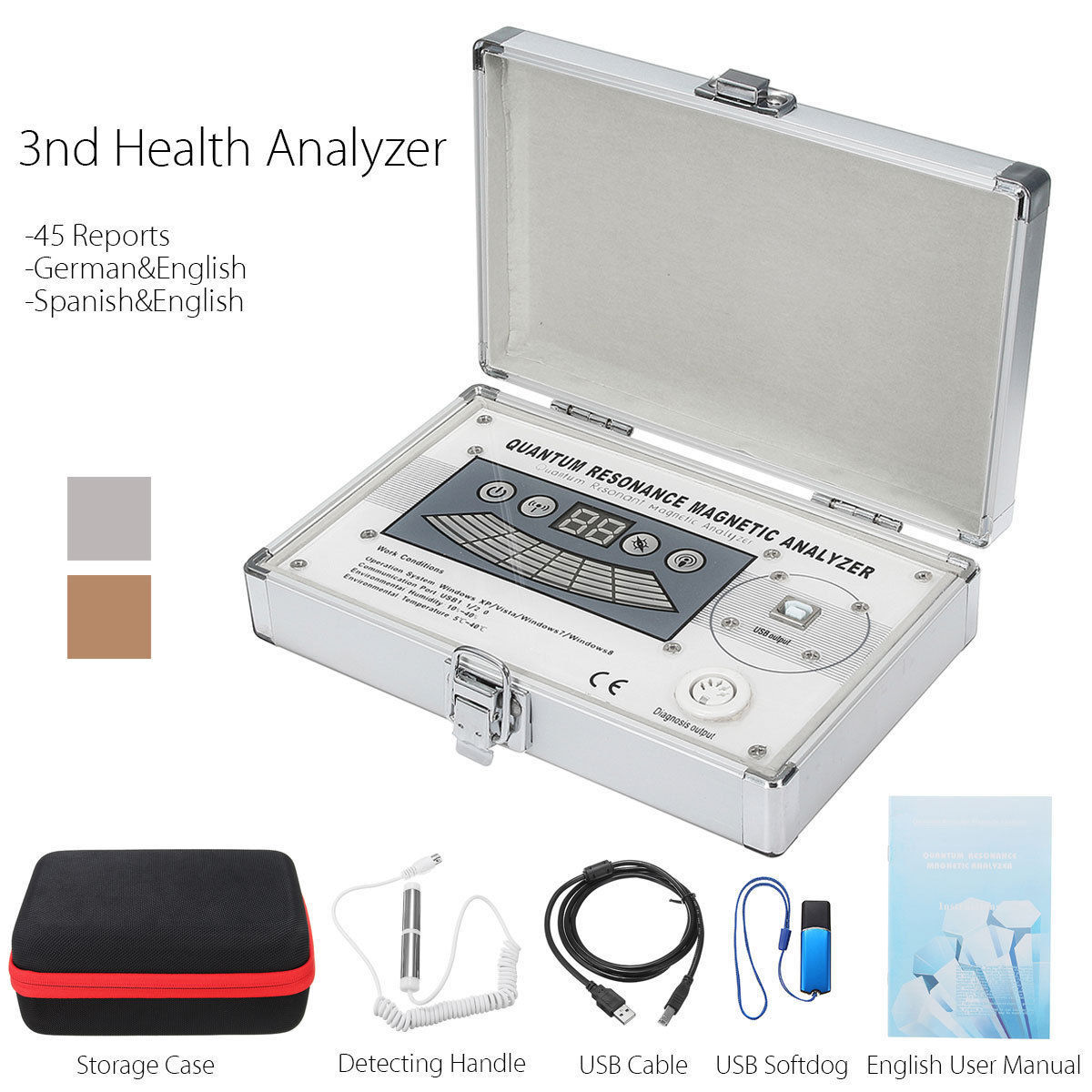 52 Reports Quantum Magnetic Resonance Body Analyzer 4.7.0 Newest Generation 2018