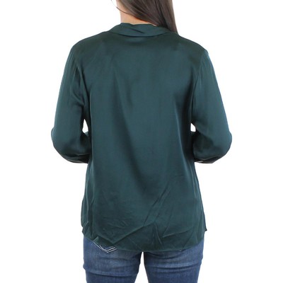 

Kobi Halperin Womens Rebekah Зеленая блузка с V-образным вырезом и драпировкой  BHFO 2104, Pine