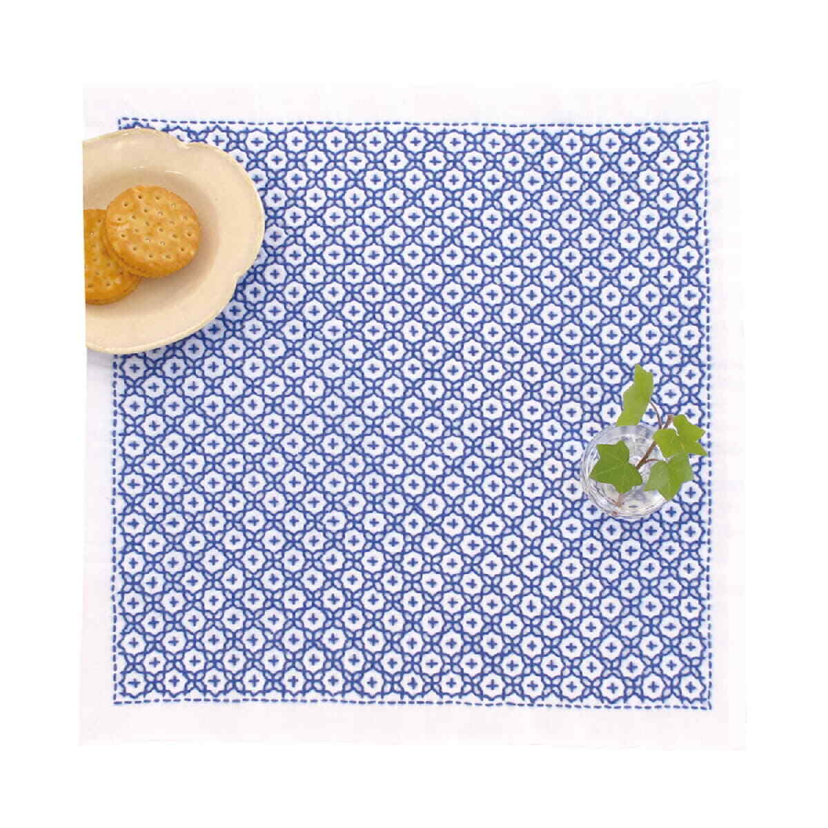 Olympus gestempeld Hitomezashi Sashiko-steekpakket 