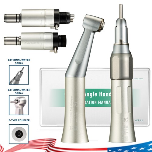 NSK Style Dental Slow Low Speed Handpiece Contra Angle Straight Air Motor FX YX
