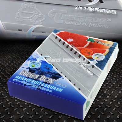 АВТОМОБИЛЬНЫЙ ОСВЕЖИТЕЛЬ ВОЗДУХА TREEFROG 2В1 С АРОМАТОМ ГРЕЙПФРУТА + ЛАЙМА И СКВОША, АРОМАТИЗИРУЮЩИЙ ГЕЛЬ 200 Г