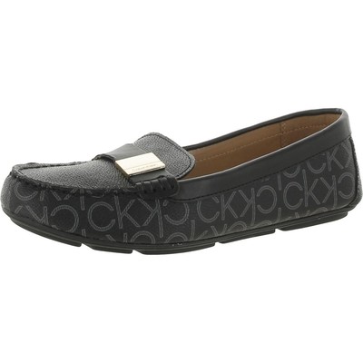 Женские мокасины Calvin Klein Lisa черного цвета с логотипом 10 Medium (B,M) BHFO 8709