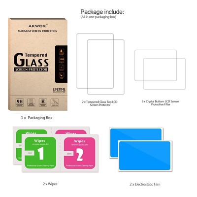 2 Pack Nintendo 3DS XL Tempered Glass Screen Protector HD Crystal Clear 9H TAX0