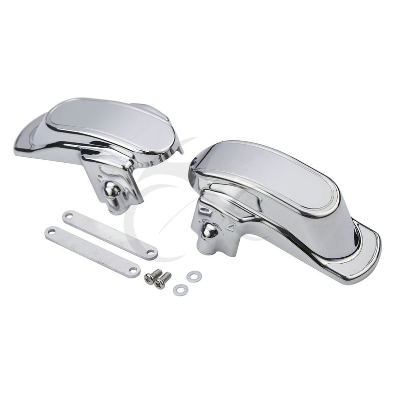 Left & Right Rear Frame Axle Covers Chrome For Harley Dyna FXD Super