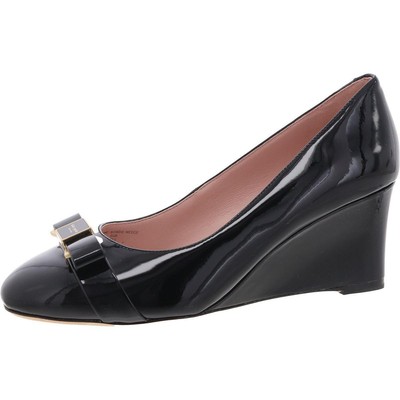 Kate Spade New York Womens Black Bow Wedge Heels Shoes 8 Medium (B,M) BHFO 2797