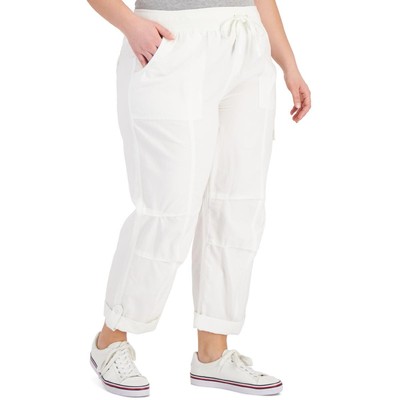 Женские трикотажные брюки-карго с высокой посадкой Tommy Hilfiger Womens Alton White Plus 3X BHFO 9399