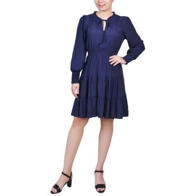 Женское платье-сорочка длиной выше колена с V-образным вырезом Petites BHFO 9785 из коллекции NY Collection