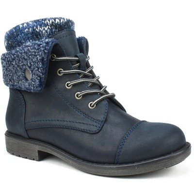 Cliffs by White Mountain Womens Duena Blue Casual Boots 8 Medium (B,M) BHFO 8600