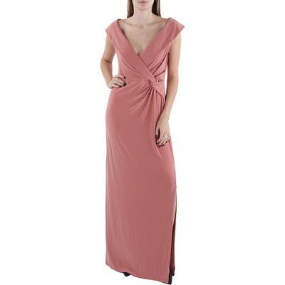Женское вечернее платье из розового джерси Lauren Ralph Lauren 14 BHFO 9031