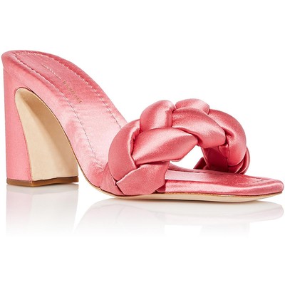Loeffler Randall Womens Freya Satin Braided Mule Slide Sandals Shoes BHFO 0129
