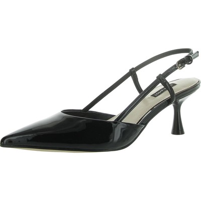 Nine West Womens Rhonda 3 Black Slingback Heels Shoes 9 Medium (B,M) BHFO 6009