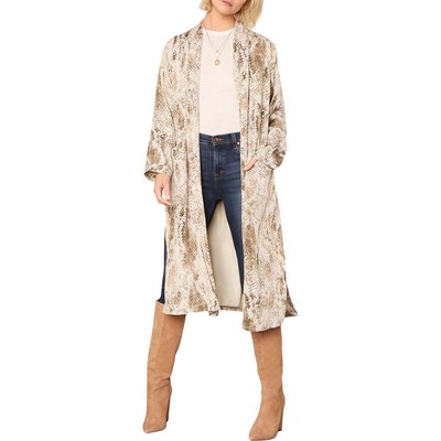 

Женский кардиган цвета слоновой кости со змеиным принтом Cupcakes and Cashmere Top Shell  BHFO 4837, Birch white