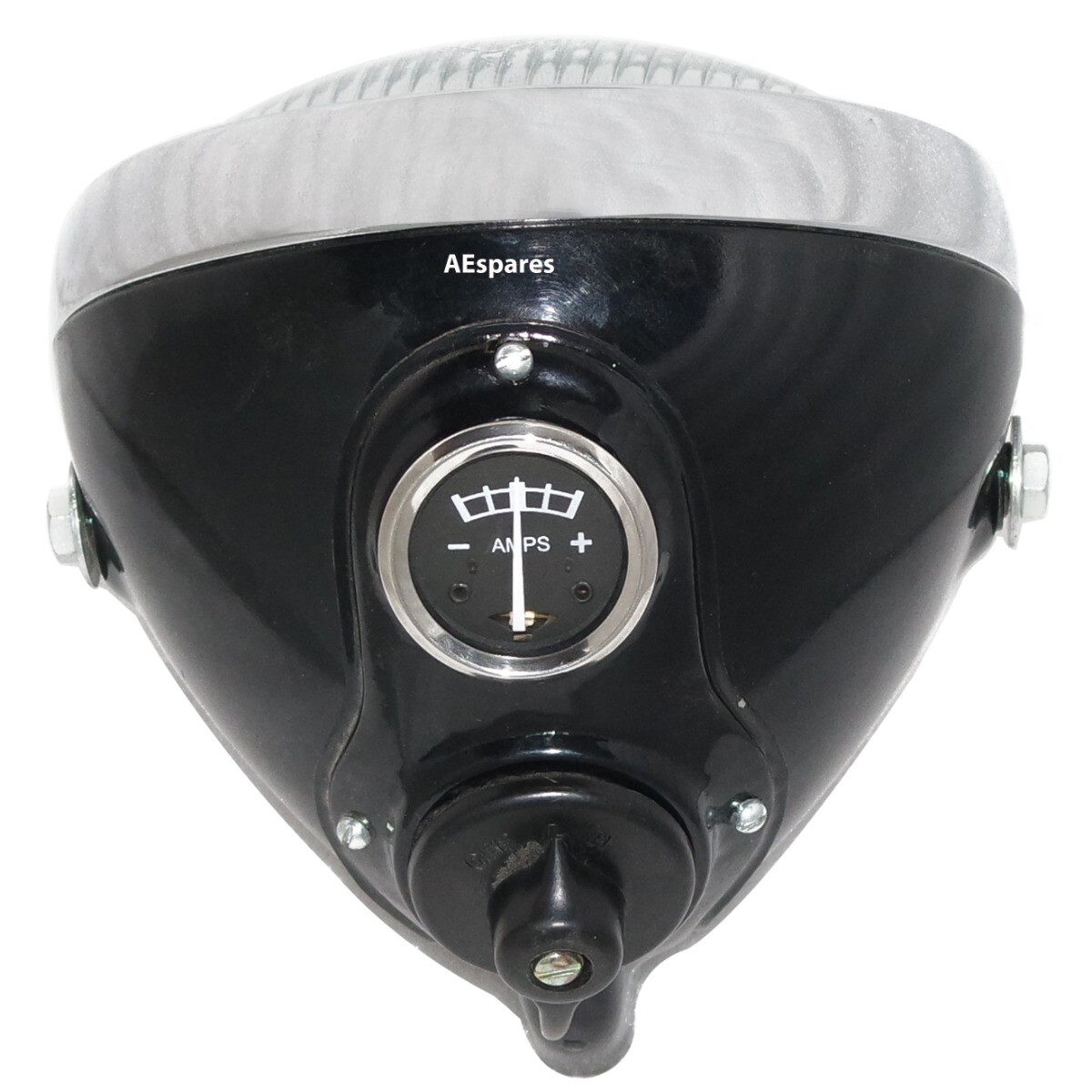 Black 6" Lucas Du42 Headlight Headlamp Panther Fits Triumph Ariel Douglas BSA Norton Panther