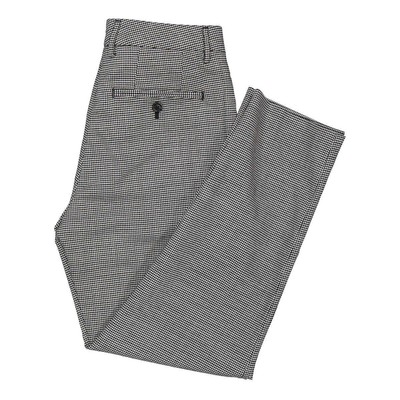 Pre-owned Burberry Check Cropped Tailored Trousers In Black