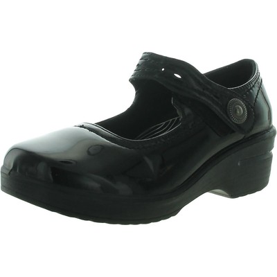 Easy Street Womens Letsee Black Patent Clogs Shoes 7.5 Wide (C,D,W) BHFO 5147