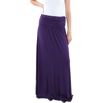 24seven Comfort Apparel Женская фиолетовая длинная юбка макси без бретелек XL BHFO 1525