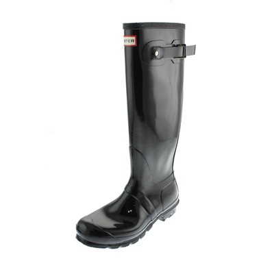 

Женские резиновые сапоги Hunter Original высокие глянцевые черные 5 средние (B,M) BHFO 6226, Черный