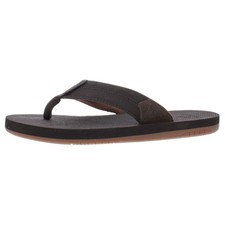  Quiksilver  Mens Coastal Oasis II Brown Flip Flops Sandals  