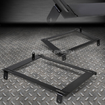 ДЛЯ 02-06 ACURA RSX DC5 ПАРА НИЗКО УСТАНОВЛЕННЫХ ГОНОЧНЫХ/КОВШЕОБРАЗНЫХ СИДЕНИЙ С РАСТЯЖИМЫМ СТАЛЬНЫМ КРОНШТЕЙНОМ