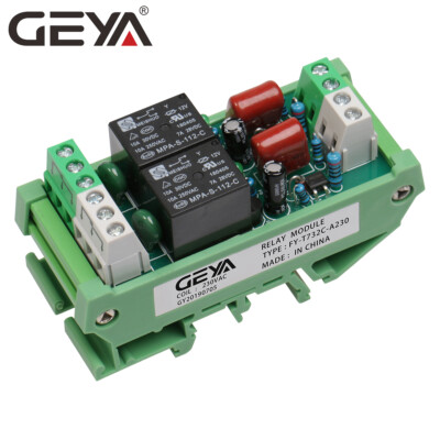 GEYA 2-Kanal Relais Modul AC/DC 12V 24V AC230V Relais Schnittstelle SPS