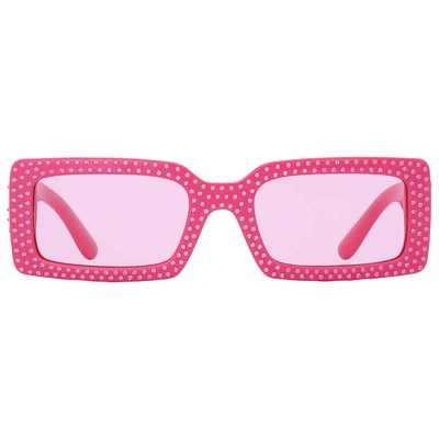 Pre-owned Dolce & Gabbana Dolce And Gabbana Pink Rectangular Ladies Sunglasses Dg4447b 326284 53