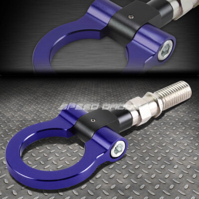 КОМПЛЕКТ БУКСИРОВОЧНЫХ КРЮКОВ ДЛЯ ЯПОНСКОГО АВТОМОБИЛЯ/АВТОПРИЦЕПА JDM ИЗ АЛЮМИНИЕВОЙ ЗАГОТОВКИ 1.88 СИНЕГО ЦВЕТА СПЕРЕДИ/СЗАДИ