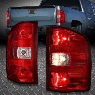 ДЛЯ 07-14 CHEVY SILVERADO GMC SIERRA 1500 2500/3500HD ЗАДНИЕ СТОП-СИГНАЛЫ С КРАСНЫМИ ЛИНЗАМИ