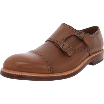 

Бостонские мужские туфли Somerville Mix Leather Round Toe Monk Shoes Туфли BHFO 4824, Cognac leather, Somerville Mix